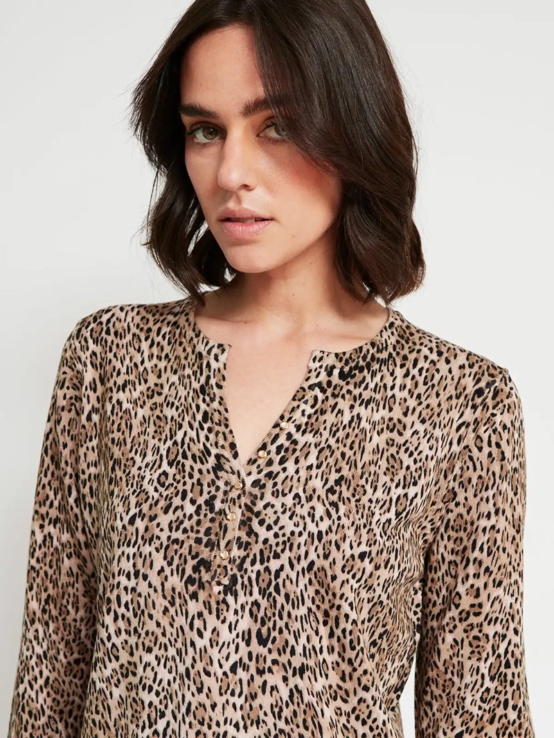 SWEATER MUJER CACHAREL MANGA LARGA BOTONES - 4