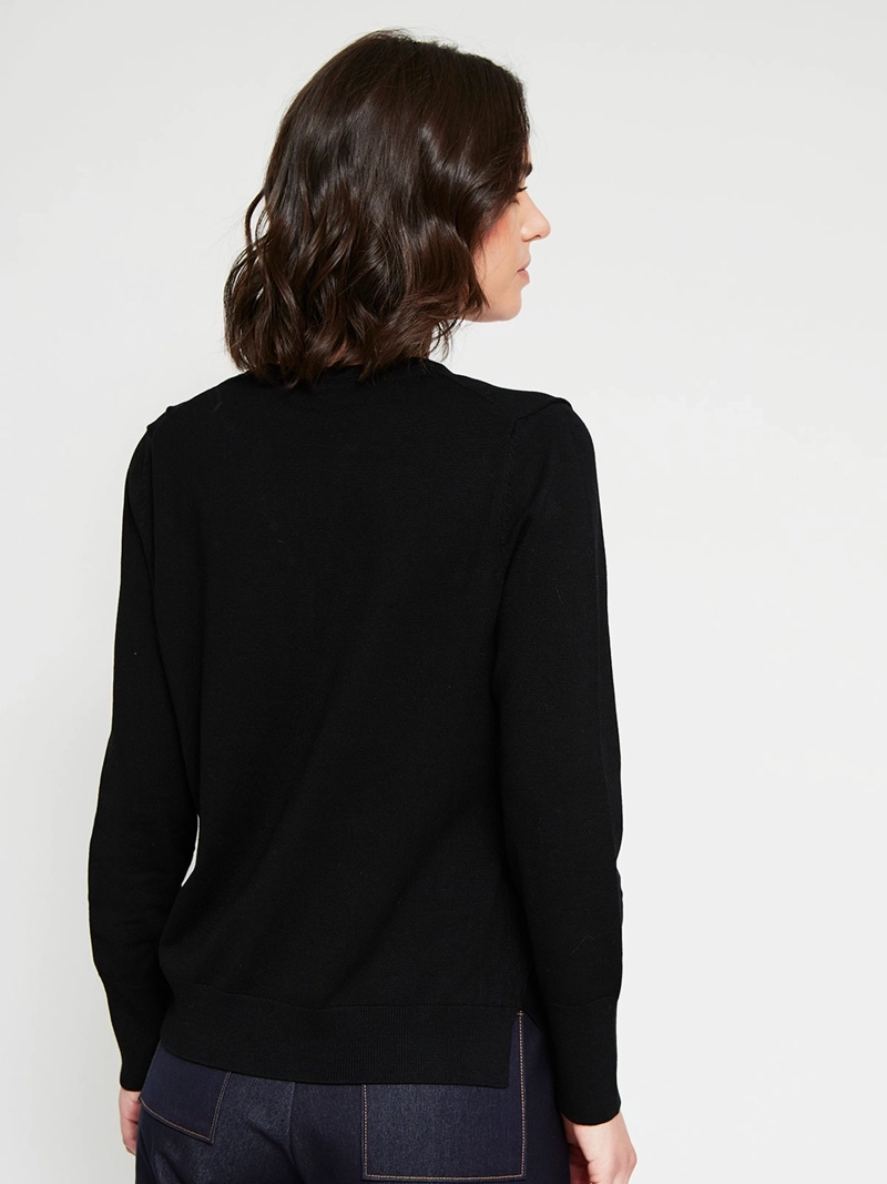 SWEATER MUJER CACHAREL MANGA LARGA BOTONES - 3