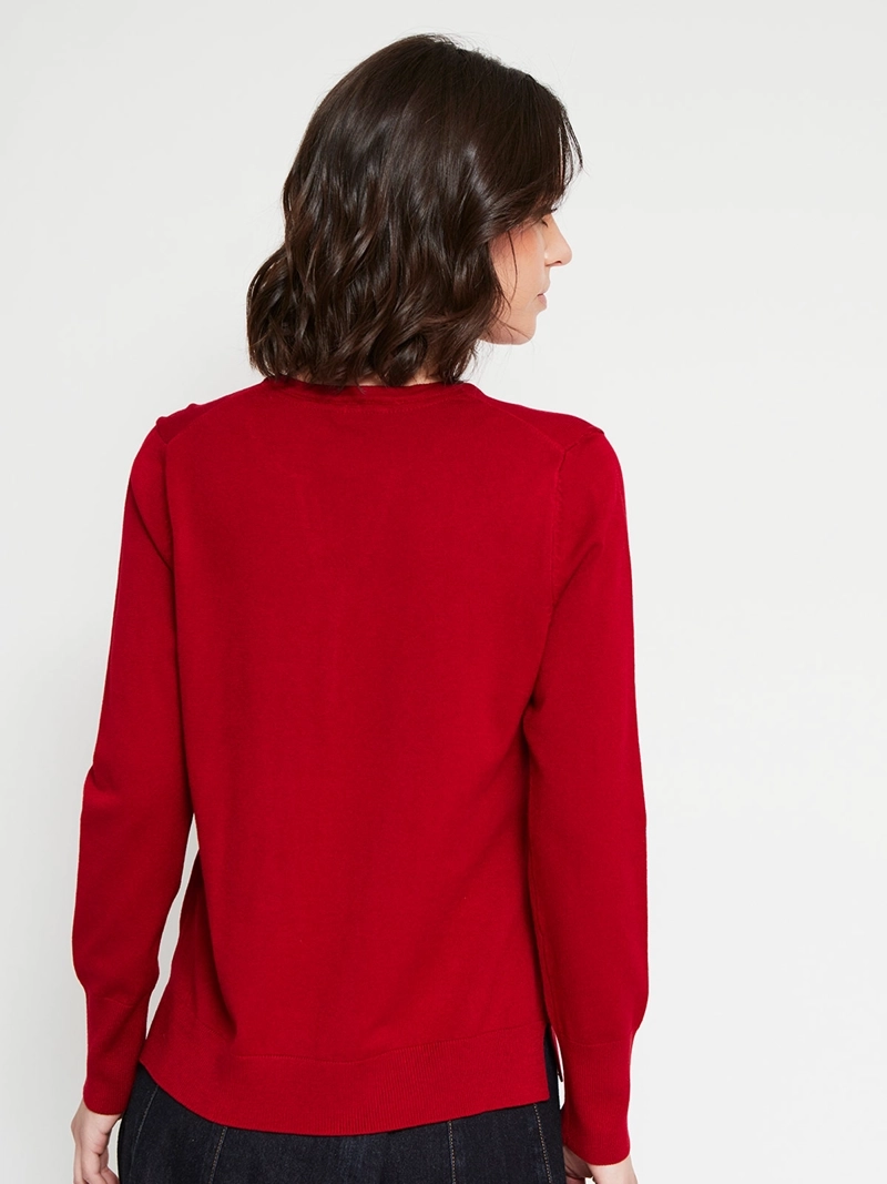 SWEATER MUJER CACHAREL MANGA LARGA BOTONES - 3