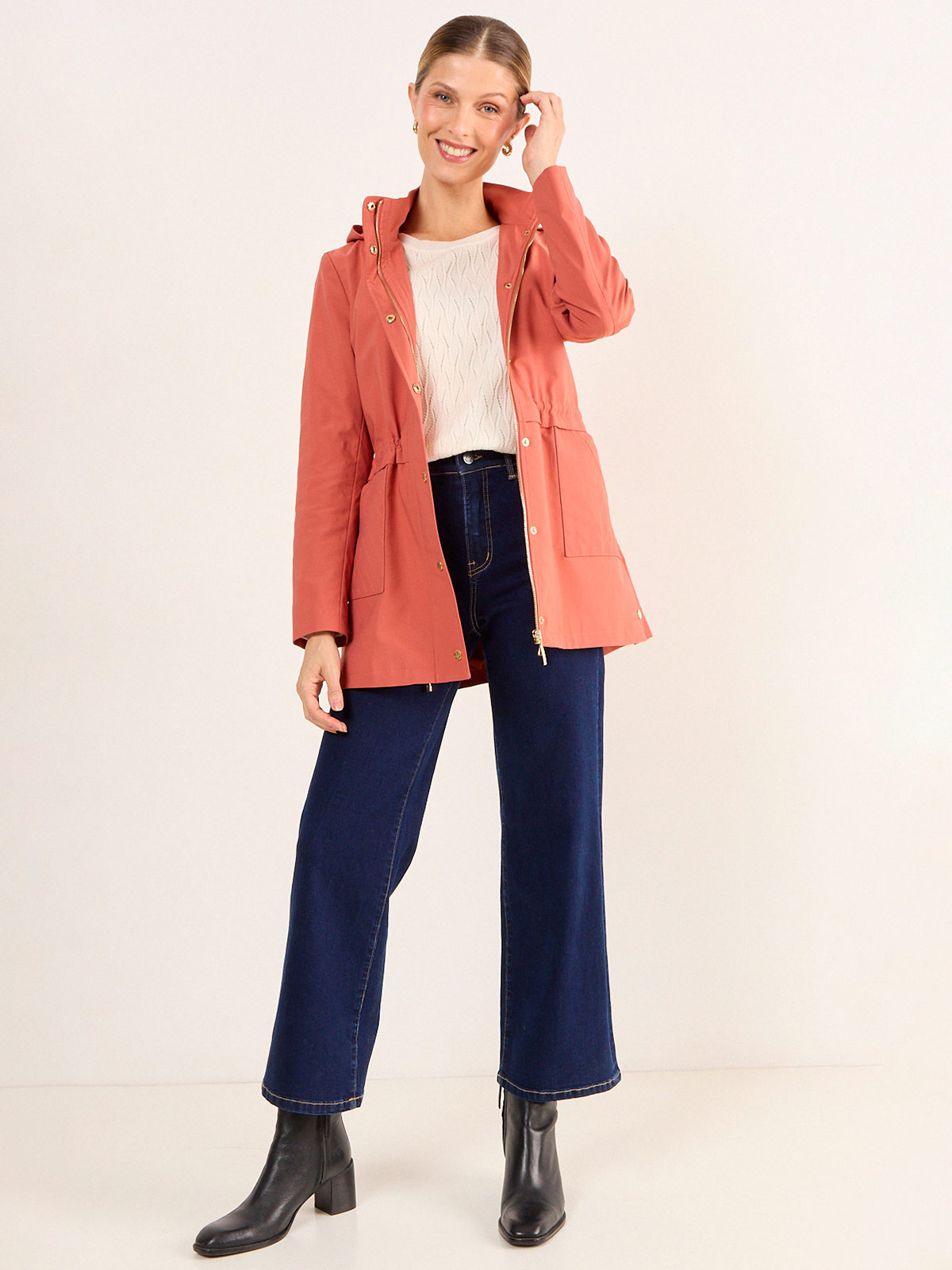 CHAQUETA MUJER MA GRIFFE TRENCH GORRO DESMONTABLE - 1