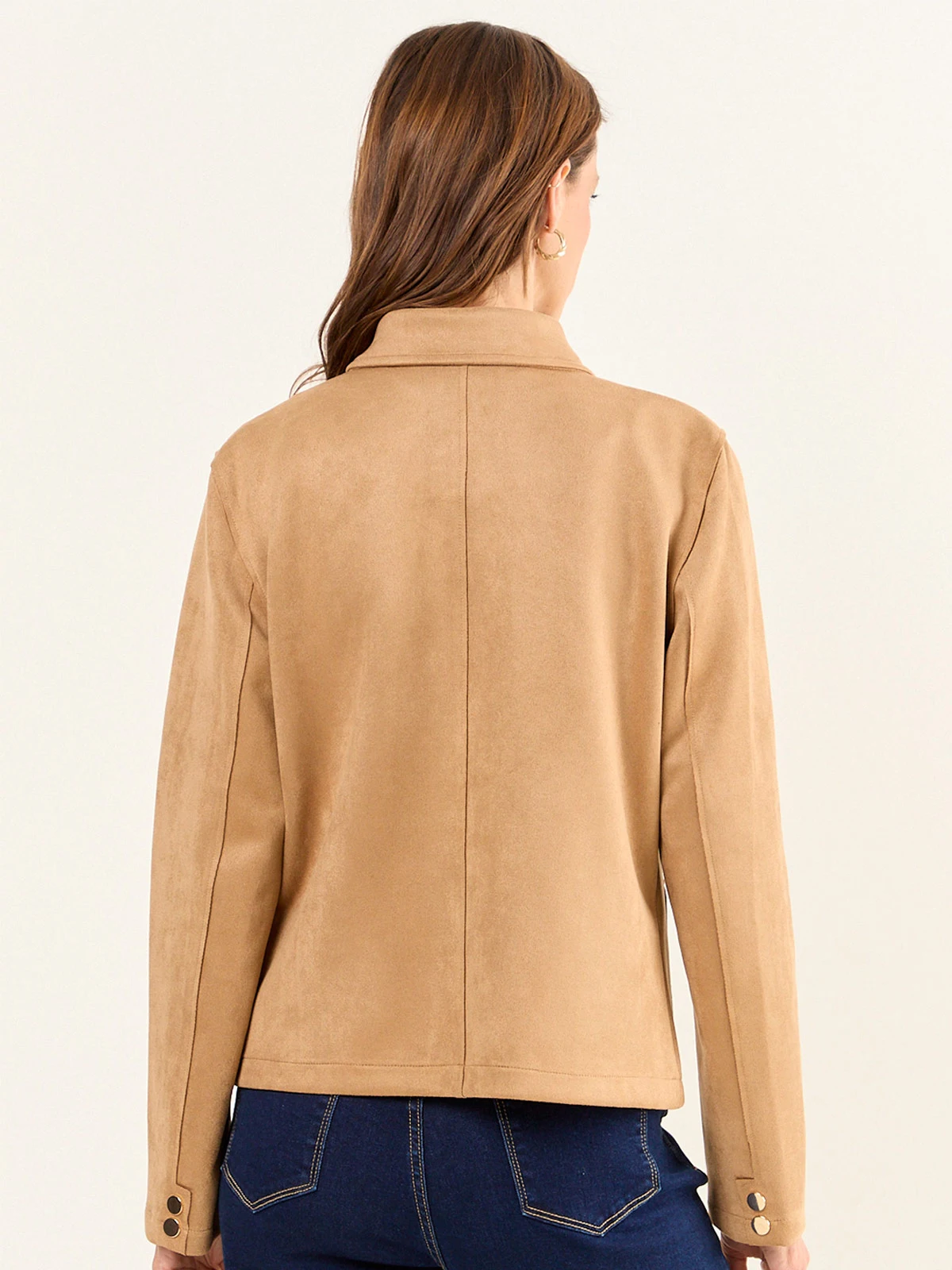 CHAQUETA MUJER MA GRIFFE CUELLO CAMISERO BROCHES DORADOS - 4