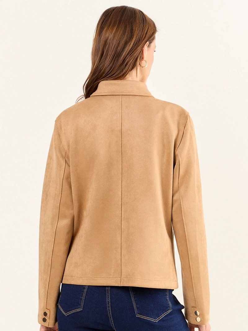CHAQUETA MUJER MA GRIFFE CUELLO CAMISERO BROCHES DORADOS - 4