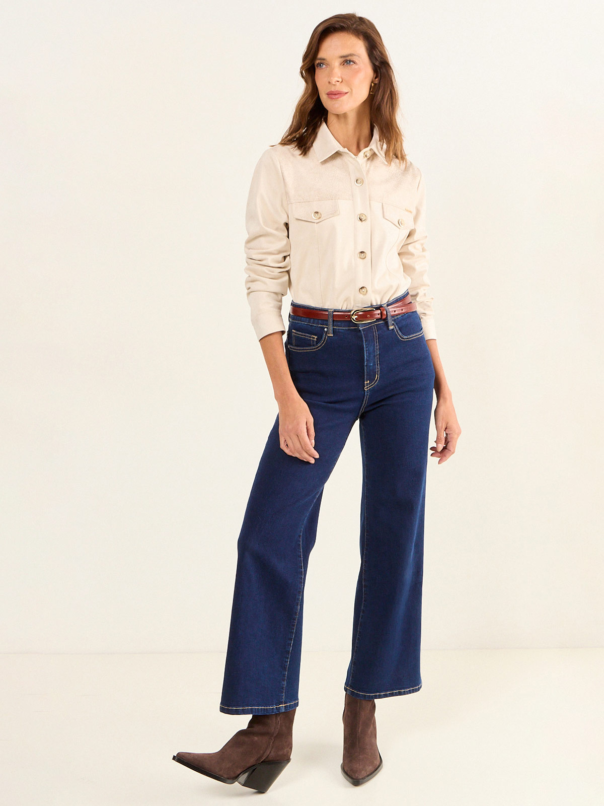 SOBRECAMISA MUJER MA GRIFFE SUEDE COATING - 1