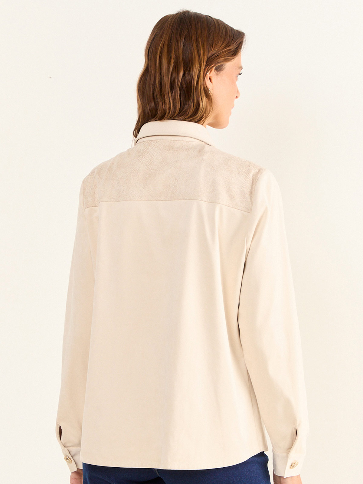 SOBRECAMISA MUJER MA GRIFFE SUEDE COATING - 4