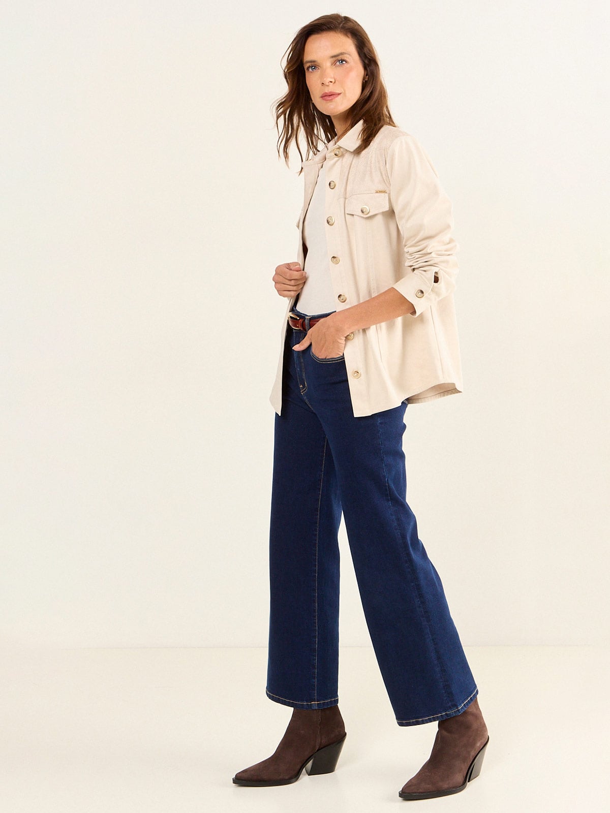 SOBRECAMISA MUJER MA GRIFFE SUEDE COATING - 2