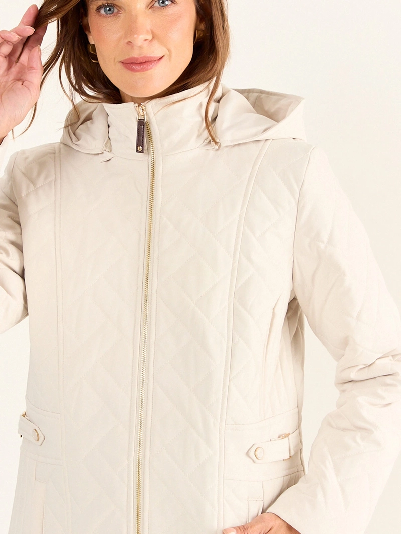 PARKA MUJER MA GRIFFE GORRO Y CIERRE - 5