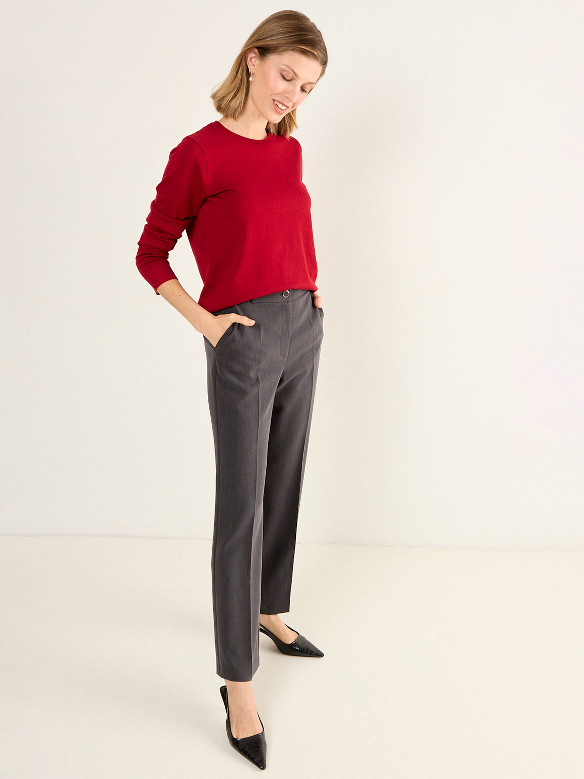 SWEATER MUJER MA GRIFFE ESCOTE REDONDO TEJIDO BÁSICO - 2