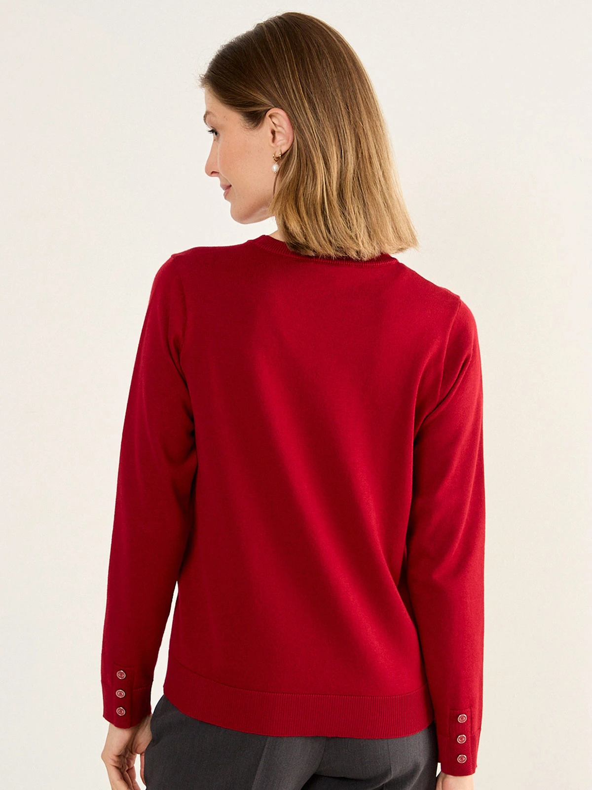 SWEATER MUJER MA GRIFFE ESCOTE REDONDO TEJIDO BÁSICO - 4