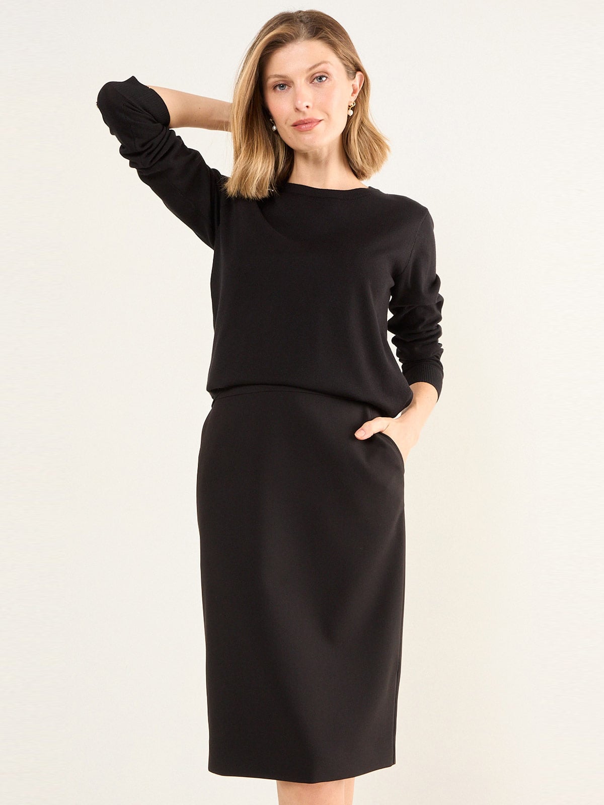 SWEATER MUJER MA GRIFFE ESCOTE REDONDO TEJIDO BÁSICO - 3