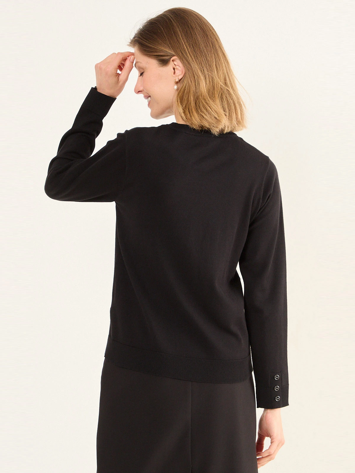 SWEATER MUJER MA GRIFFE ESCOTE REDONDO TEJIDO BÁSICO - 4