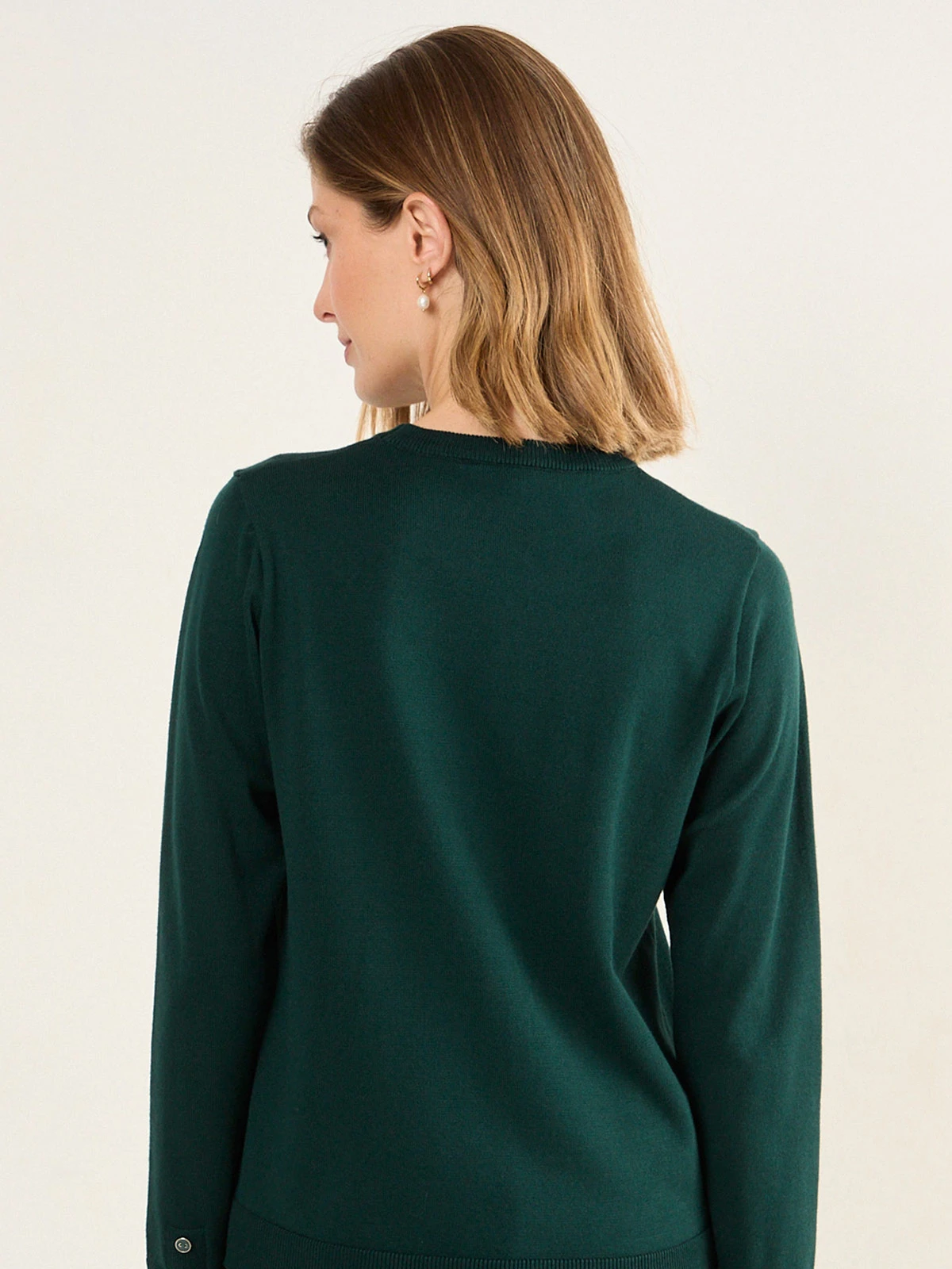 SWEATER MUJER MA GRIFFE ESCOTE REDONDO TEJIDO BÁSICO - 4