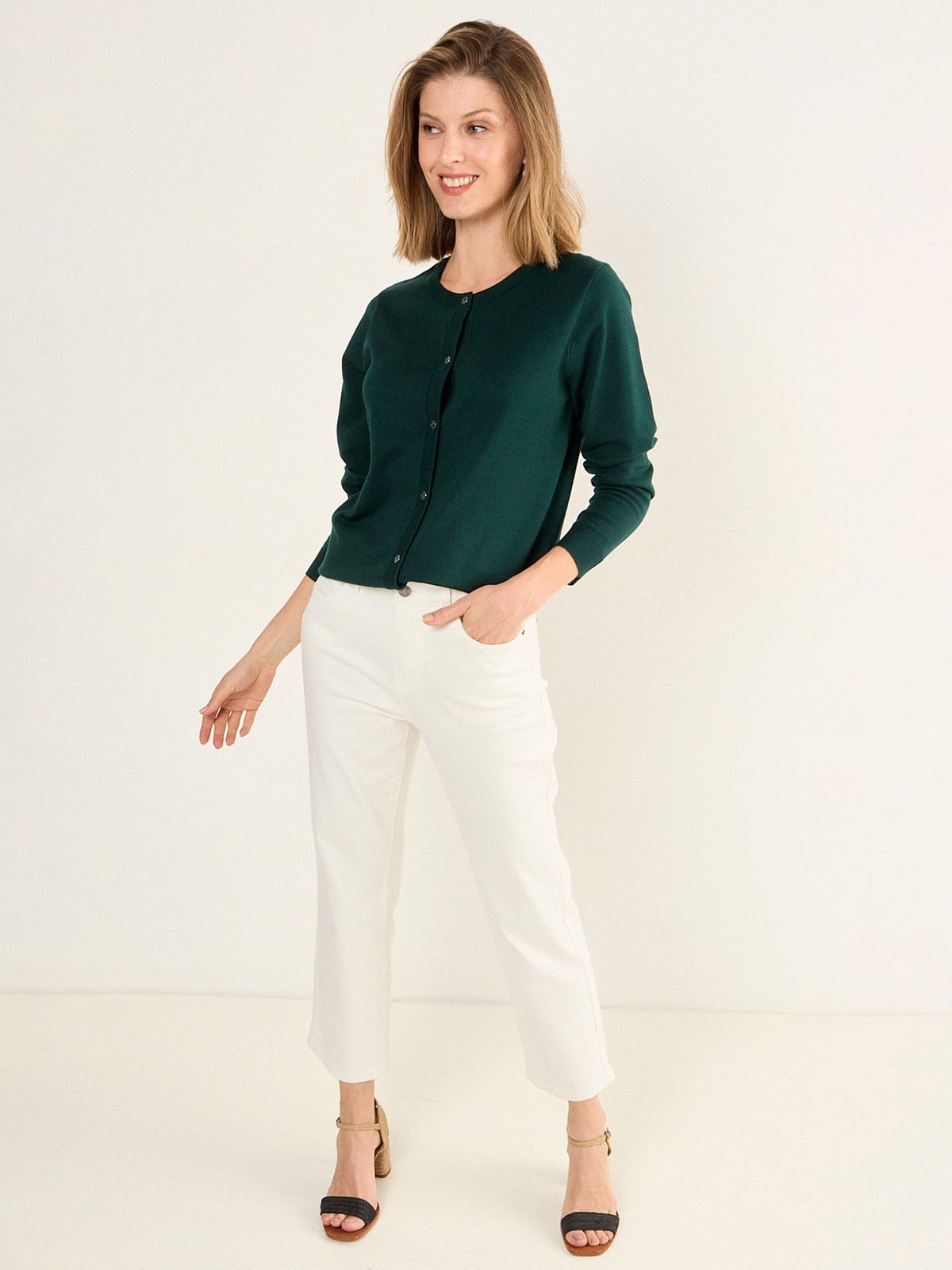 SWEATER MUJER MA GRIFFE ALGODÓN BÁSICO ABOTONADO - 1