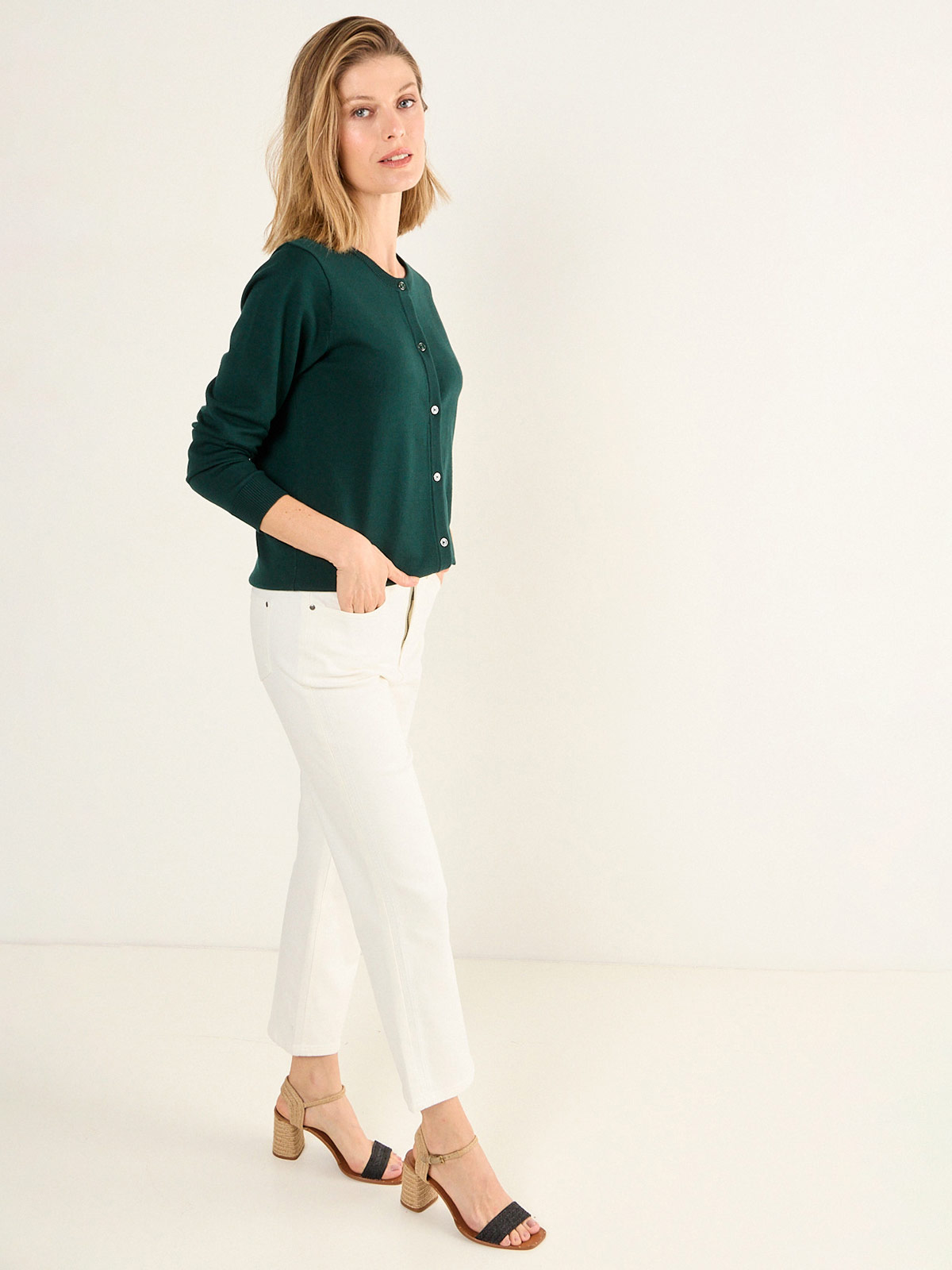 SWEATER MUJER MA GRIFFE ALGODÓN BÁSICO ABOTONADO - 2