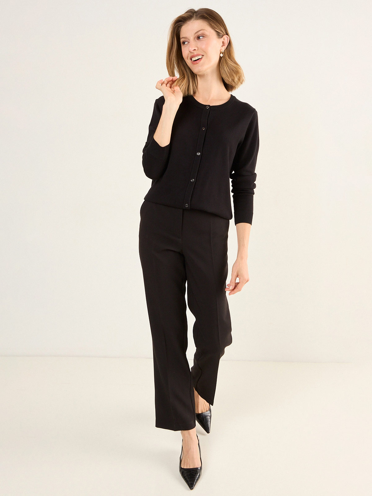 SWEATER MUJER MA GRIFFE ALGODÓN BÁSICO ABOTONADO - 1