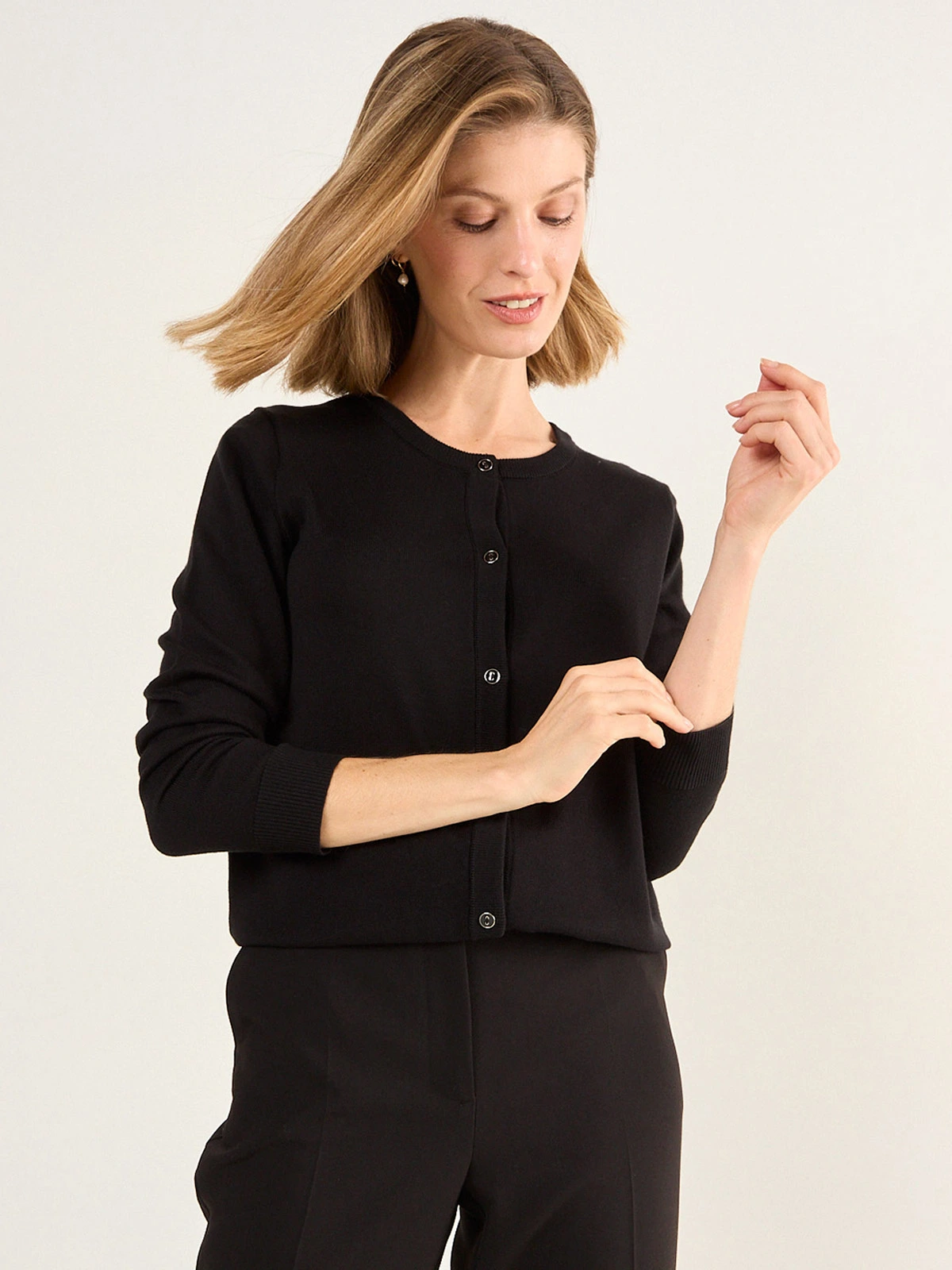 SWEATER MUJER MA GRIFFE ALGODÓN BÁSICO ABOTONADO - 3