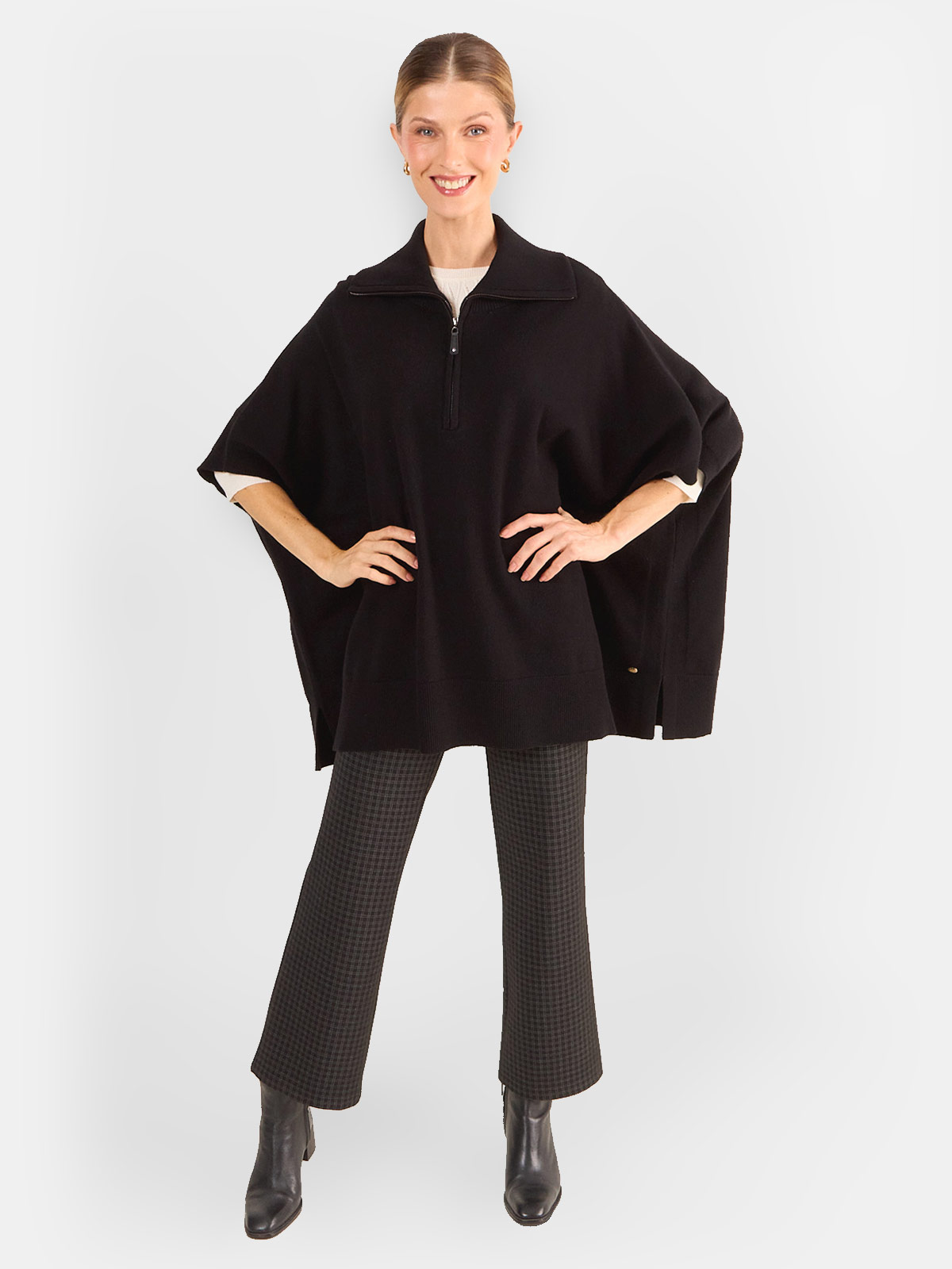 PONCHO MUJER MA GRIFFE CIERRE Y CUELLO ALTO - 5