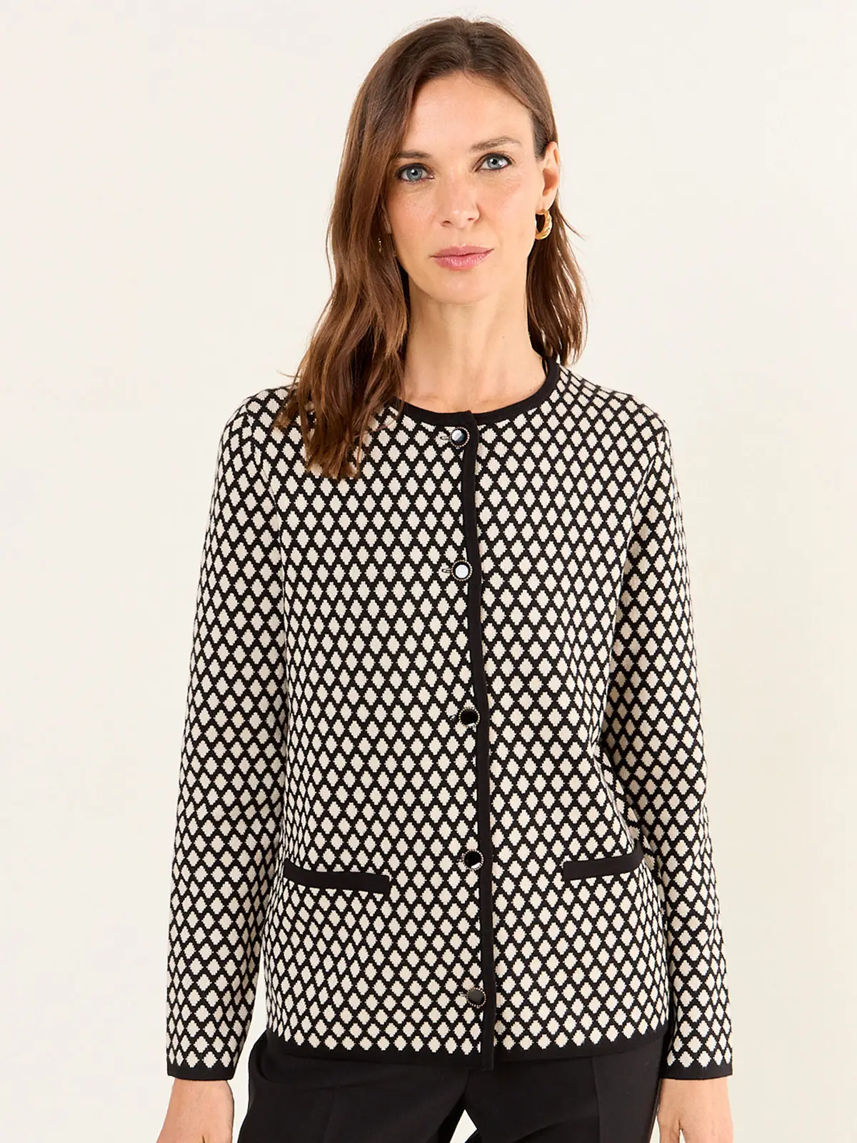 CARDIGAN MUJER MA GRIFFE ESCOTE REDONDO - 3
