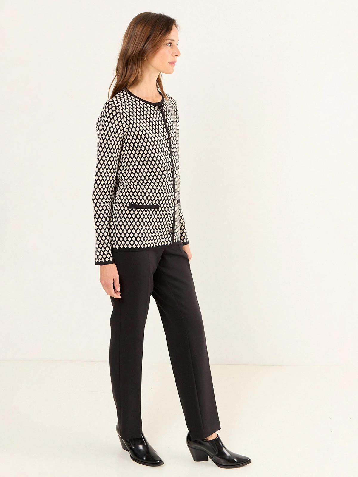 CARDIGAN MUJER MA GRIFFE ESCOTE REDONDO - 2