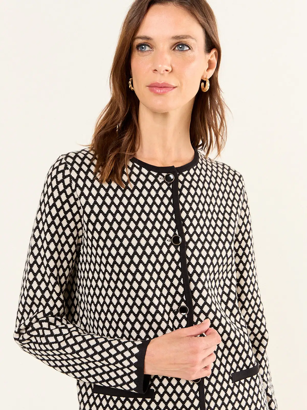 CARDIGAN MUJER MA GRIFFE ESCOTE REDONDO - 5