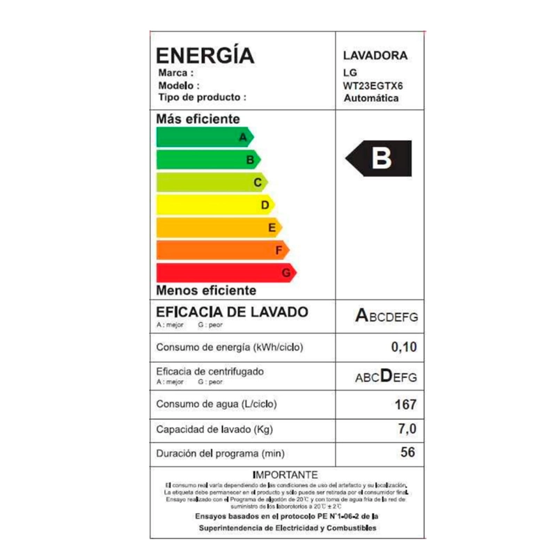 LAVADORA CARGA SUPERIOR LG WT23EGTX6 23KG GRAFITO - 13