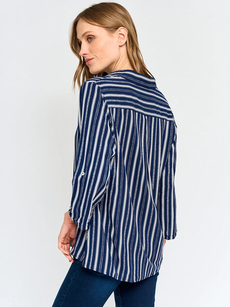 BLUSA MUJER AZIZ MANGA 3/4 CAMISERA ESTAMPADA - 3