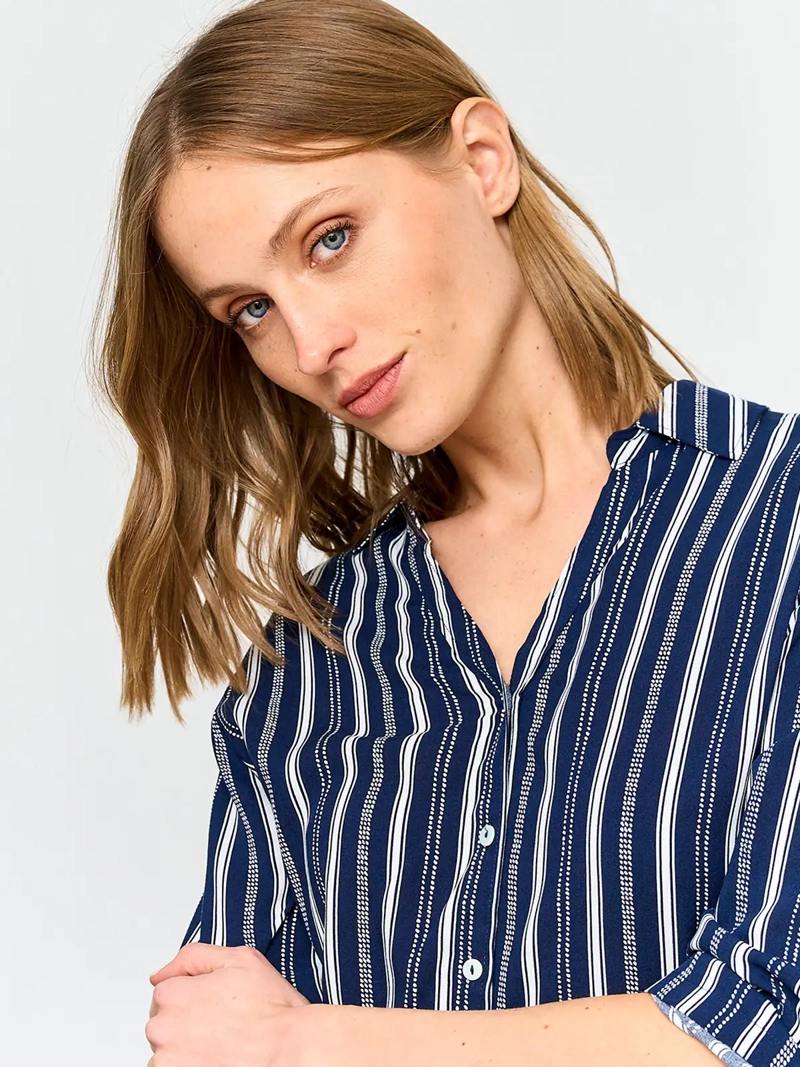 BLUSA MUJER AZIZ MANGA 3/4 CAMISERA ESTAMPADA - 4