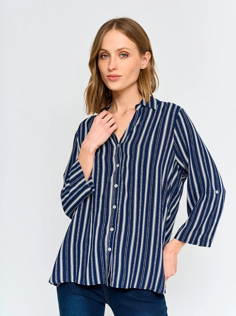 BLUSA MUJER AZIZ MANGA 3/4 CAMISERA ESTAMPADA - 2