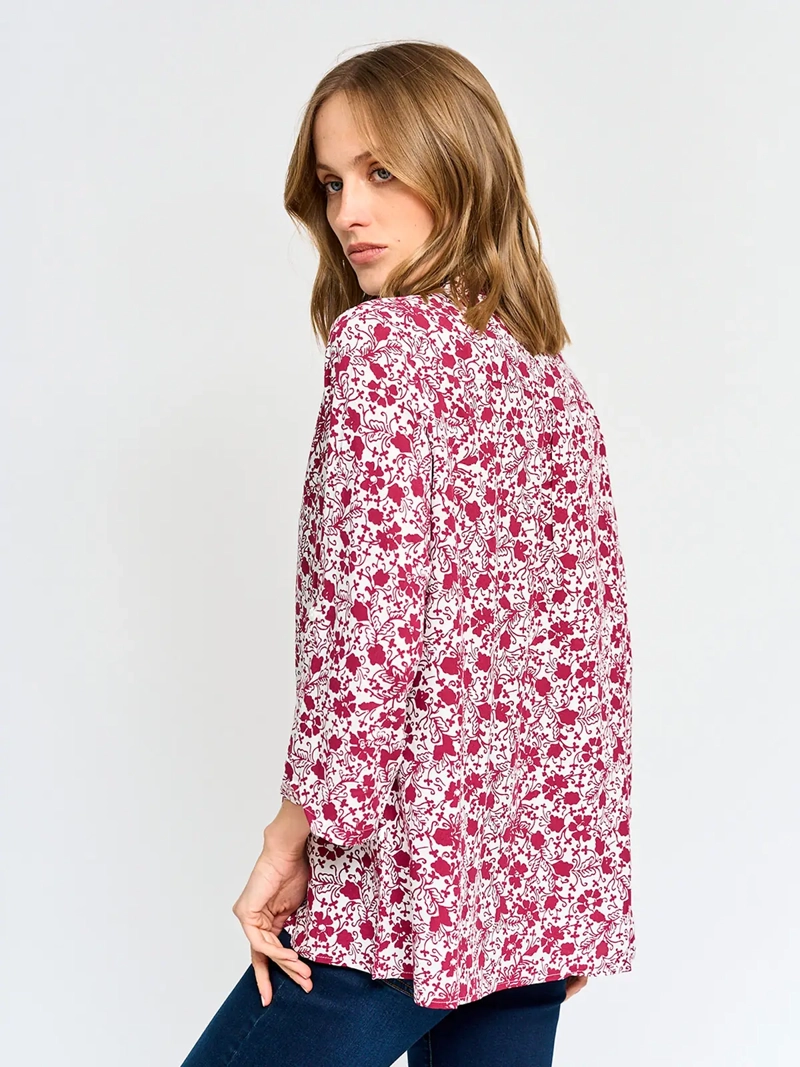 BLUSA MUJER AZIZ MANGA 3/4 CAMISERA ESTAMPADA - 3