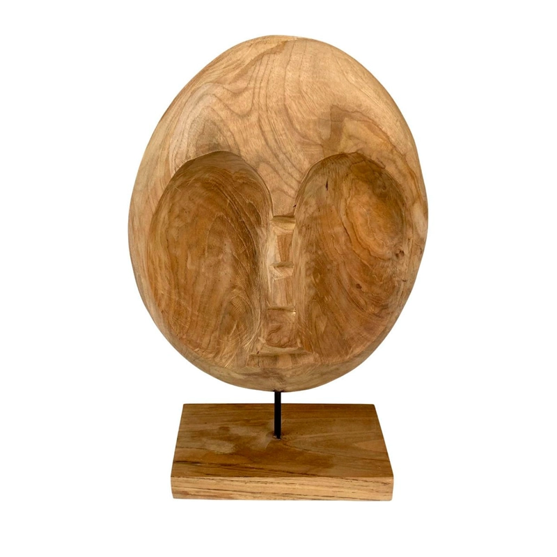 FIGURA DECORATIVA MAISON LINETT CARA MADERA MEDITERRÁNEO 41 CM - 2