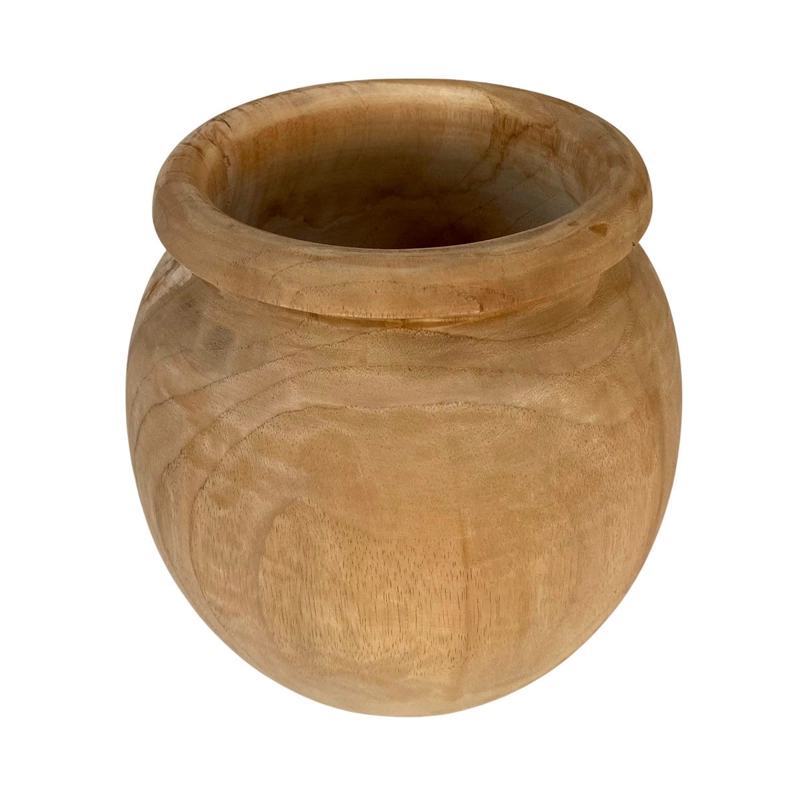 JARRÓN DECORATIVO MAISON LINETT MADERA MEDITERRÁNEO 20 CM - 2