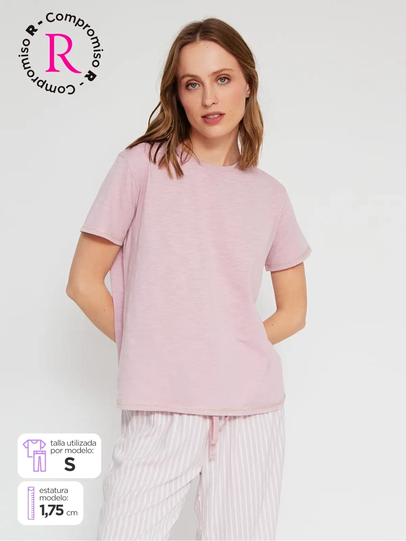 TOP PIJAMA MUJER MARQUIS MANGA CORTA - 1