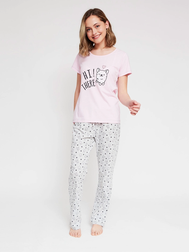 TOP PIJAMA MUJER INDEX MANGA CORTA - 4
