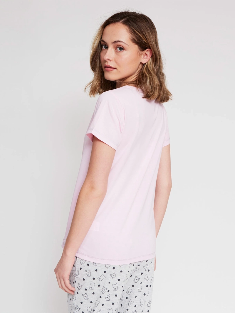 TOP PIJAMA MUJER INDEX MANGA CORTA - 2