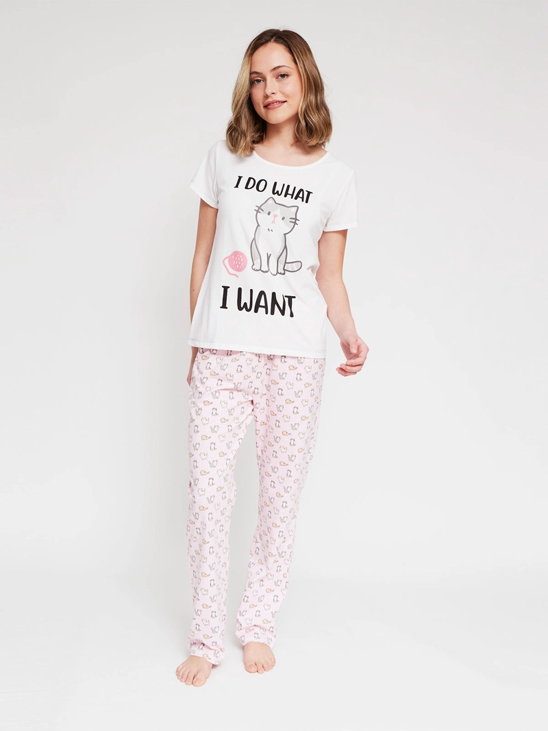 TOP PIJAMA MUJER INDEX MANGA CORTA - 4