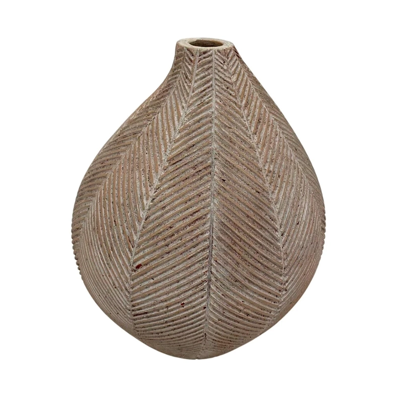 JARRÓN DECORATIVO MAISON LINETT MEDITERRÁNEO 28.5 CM BLANCO - 2