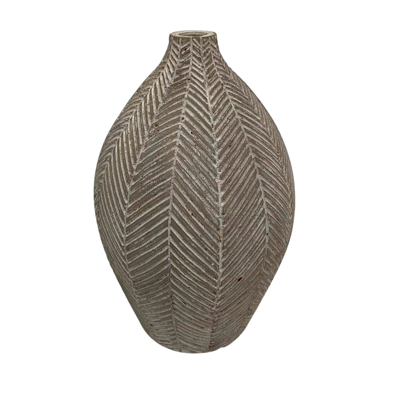 JARRÓN DECORATIVO MAISON LINETT MEDITERRÁNEO 34 CM BLANCO - 2