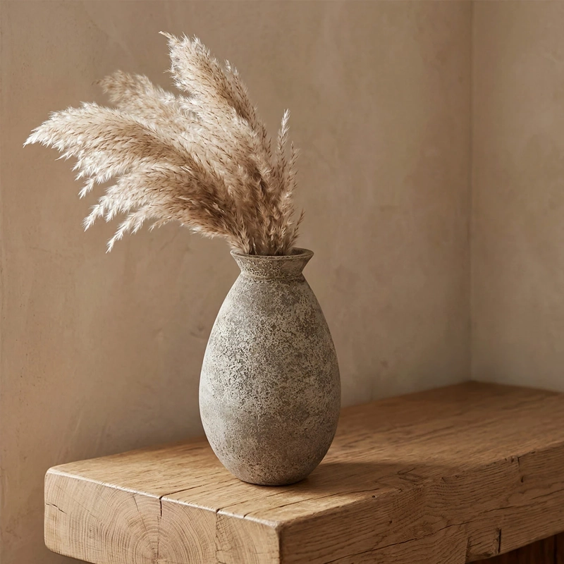 JARRÓN DECORATIVO MAISON LINETT MEDITERRÁNEO 33 CM CAFÉ - 1