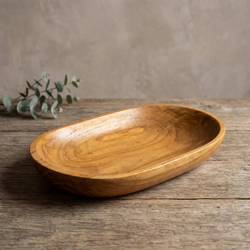 CENTRO DE MESA MAISON LINETT MADERA MEDITERRÁNEO 27 CM - 1