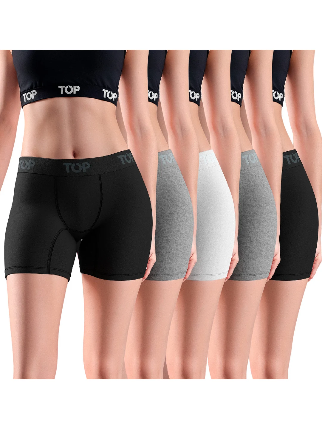 BOXER MEDIO MUJER TOP PACK X5 ALGODÓN - 1