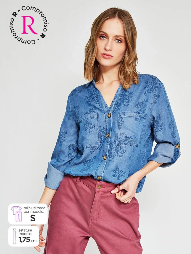 BLUSA MUJER AZIZ CAMISERA - 1