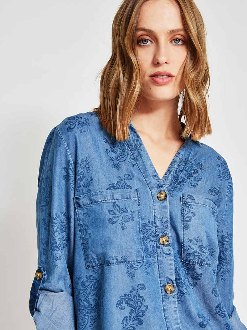 BLUSA MUJER AZIZ CAMISERA - 4