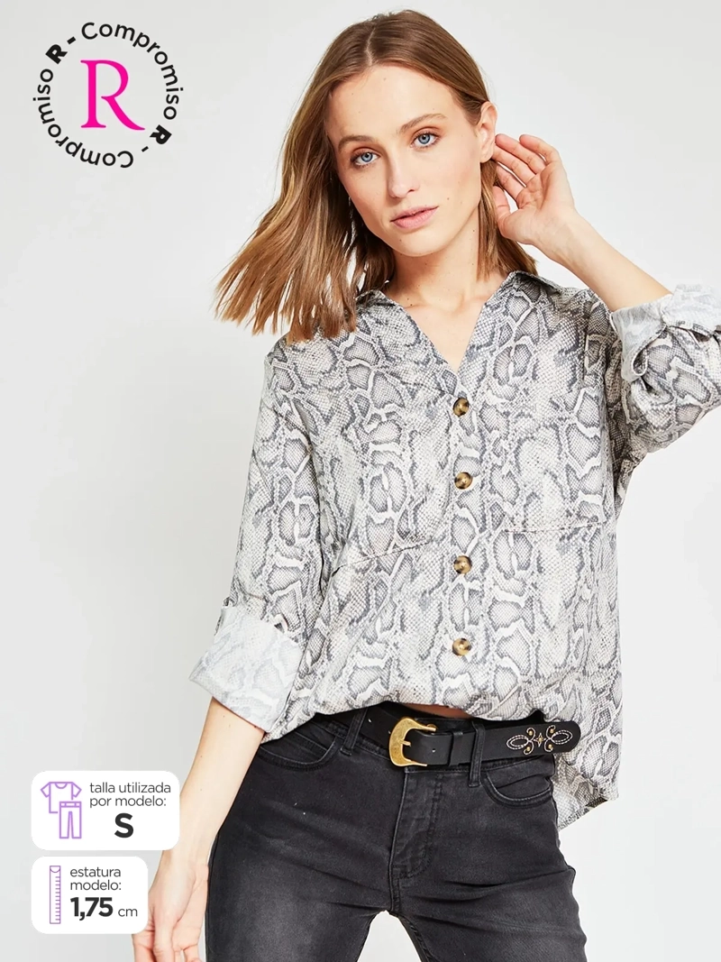BLUSA MUJER AZIZ CAMISERA - 1