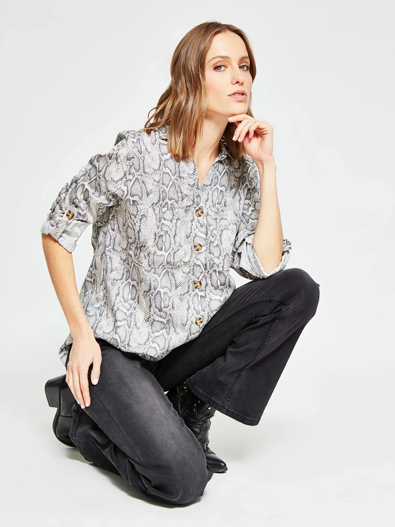 BLUSA MUJER AZIZ CAMISERA - 5
