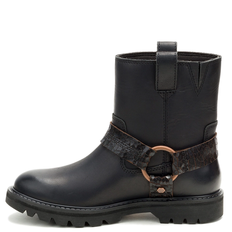 BOTINES MUJER CAT NEGRO GRADER HARNESS CUERO - 1