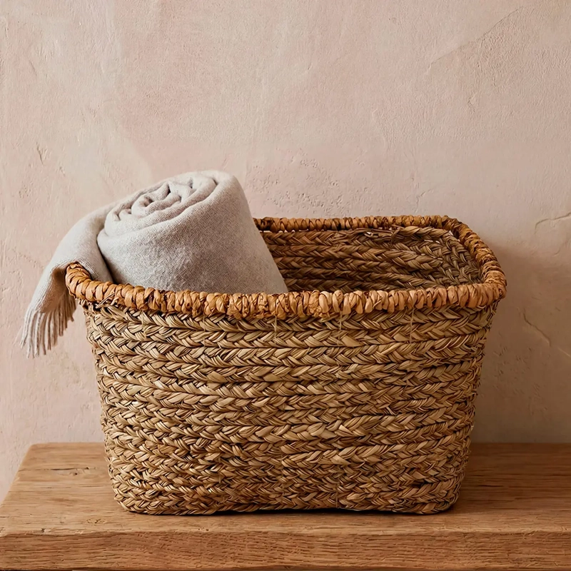 CANASTO DECORATIVO MAISON LINETT RECTANGULAR BORDE MEDITERRÁNEO 26 CM - 1