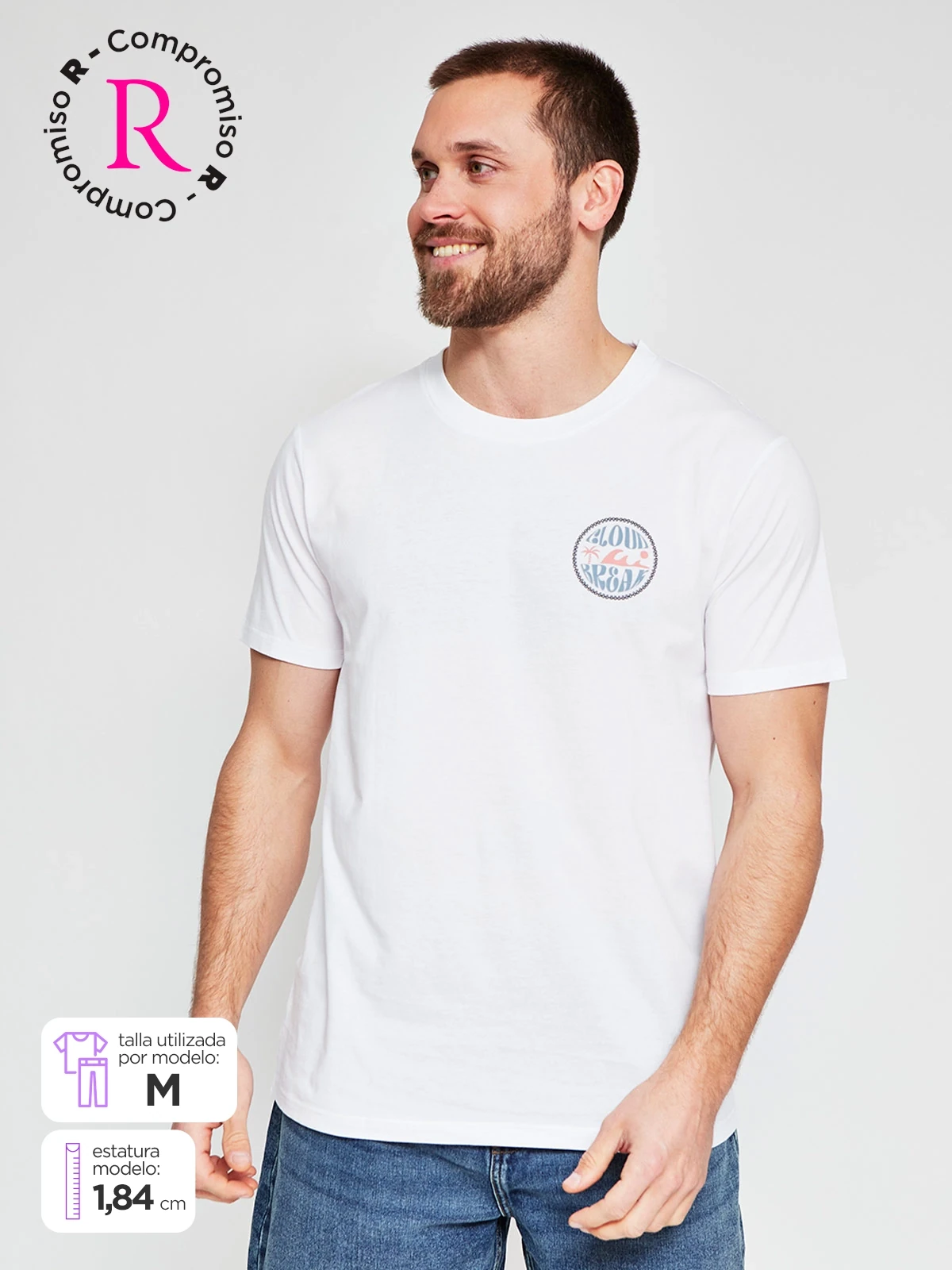 POLERA HOMBRE CLOUDBREAK ALGODÓN MANGA CORTA - 1