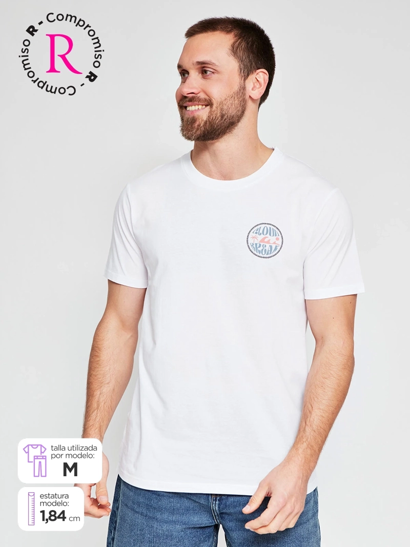 POLERA HOMBRE CLOUDBREAK ALGODÓN MANGA CORTA