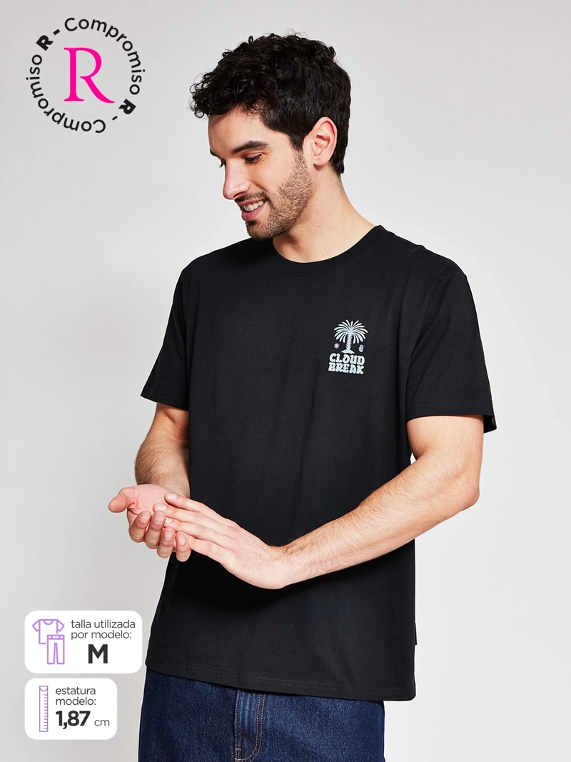 POLERA HOMBRE CLOUDBREAK ALGODÓN MANGA CORTA - 1