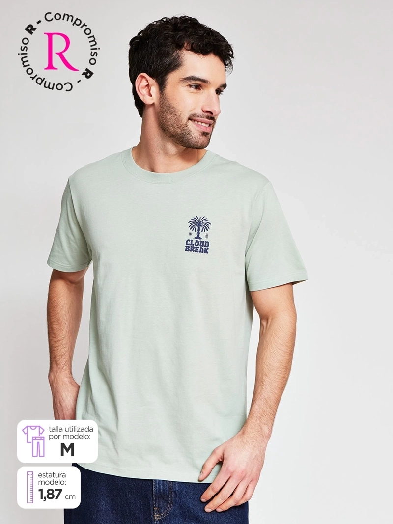 POLERA HOMBRE CLOUDBREAK ALGODÓN MANGA CORTA