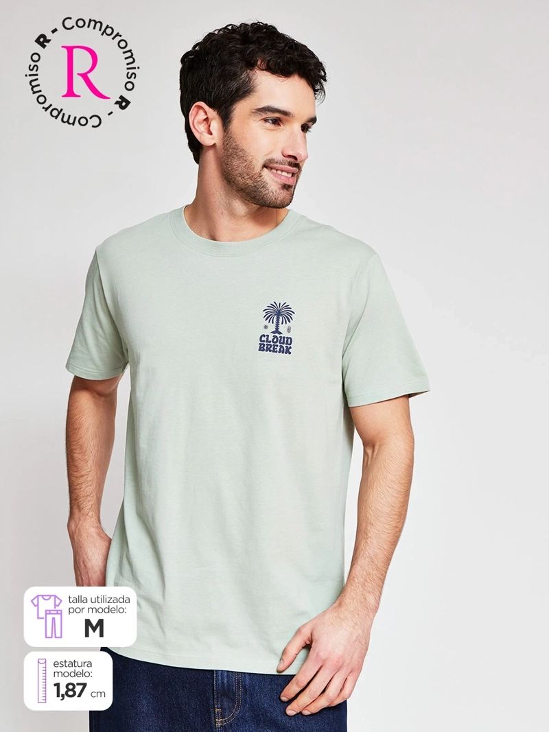POLERA HOMBRE CLOUDBREAK ALGODÓN MANGA CORTA - 1